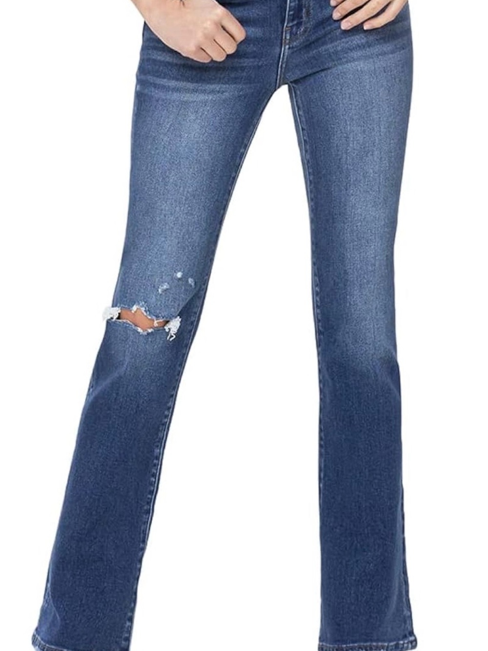 Flying Monkey Blue Distressed Straight-Leg Jeans